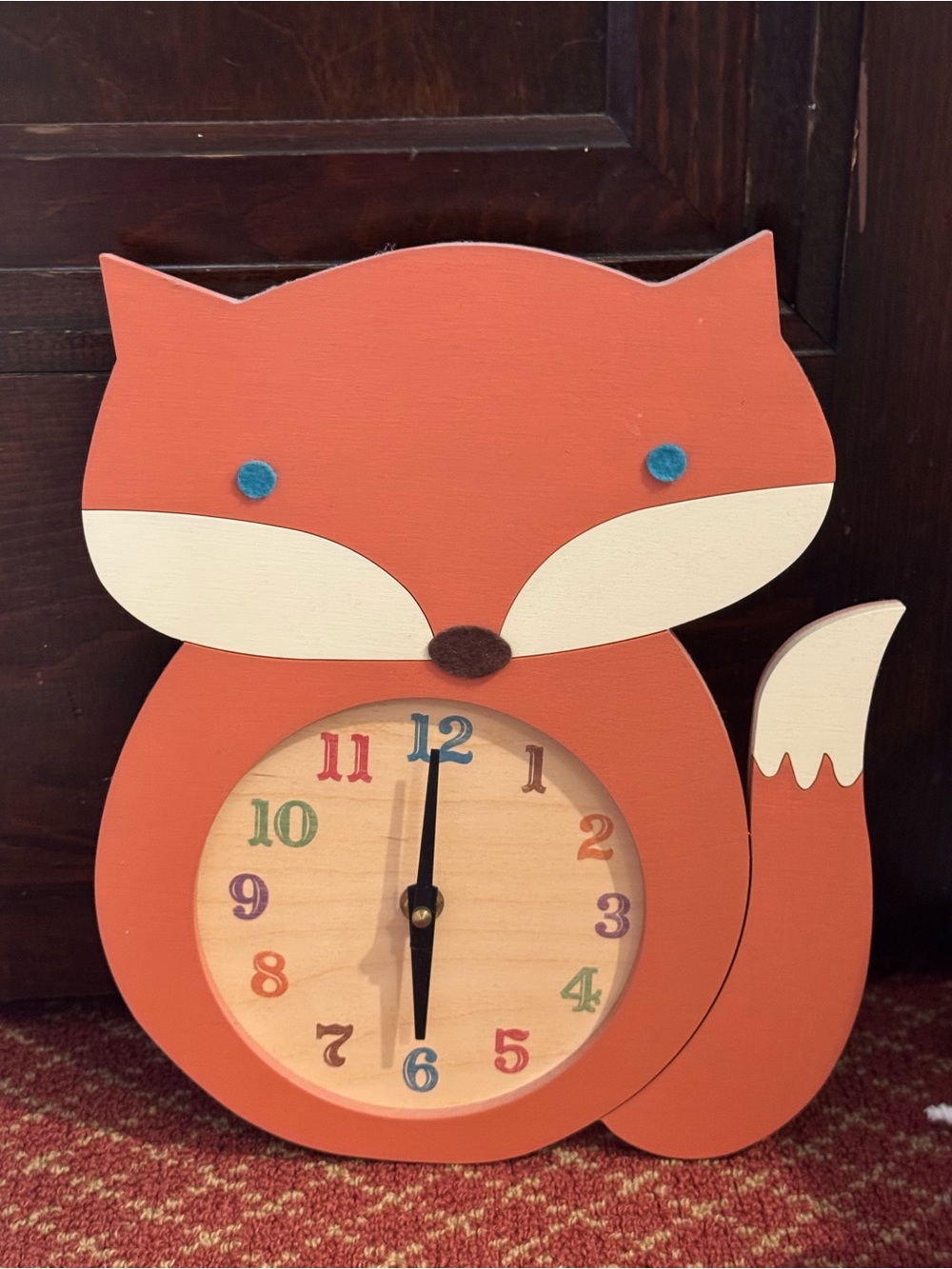 Wooden Fox Wall Clock